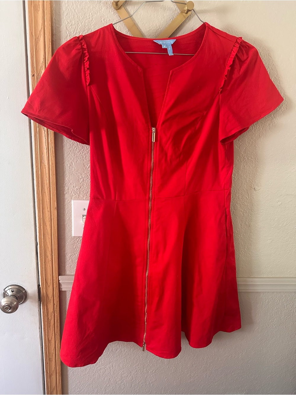 Draper James Bold Red Zip-Front Mini Dress | Mae Love Circle Dress
